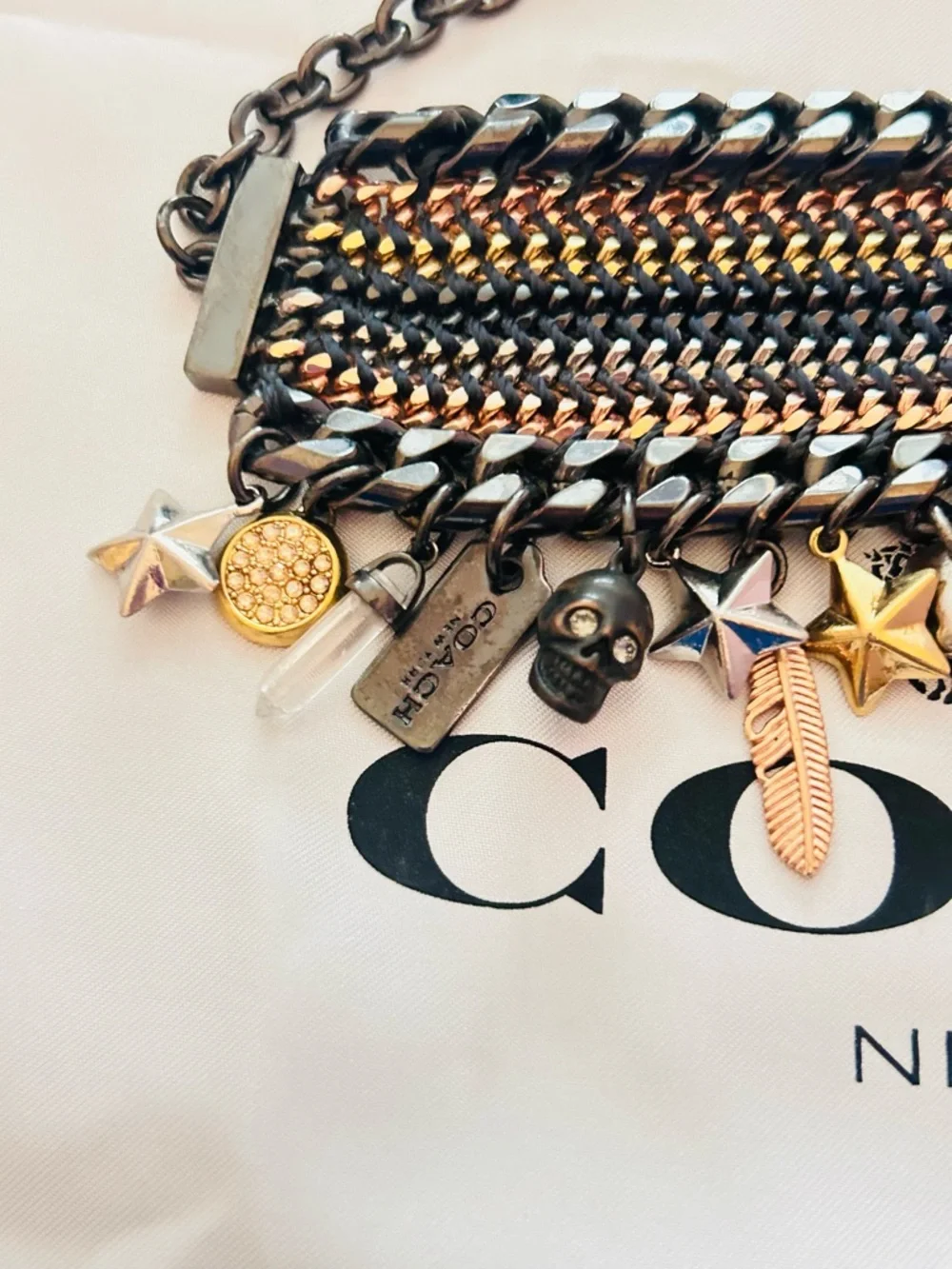 EXTREMELY RARE Coach Y2K Tribal Charm Bracelet - Picture 3 of 14